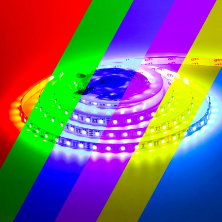 Led лента 12В rgb AVT smd5050 60LED/m IP65, 1м