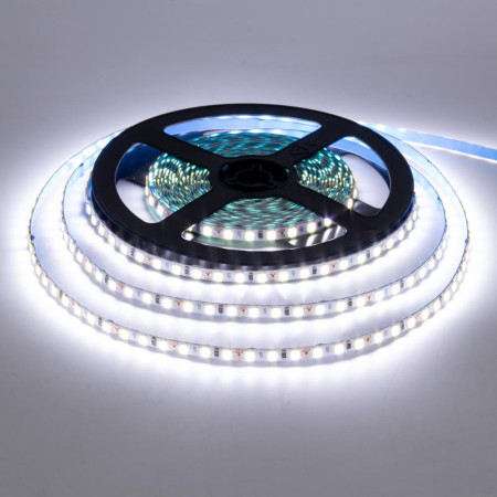 Led лента 12В узакая 5 мм холодная белая AVT smd2835 120LED/m IP20, 1м
