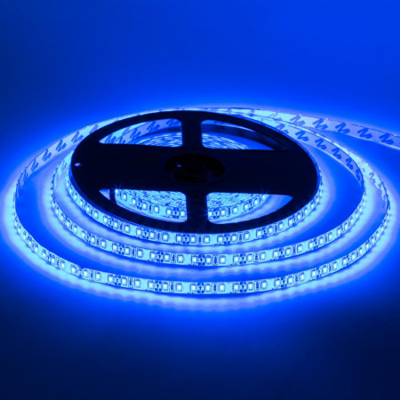 Led лента 12В синяя smd2835 120LED/m IP20, 1м