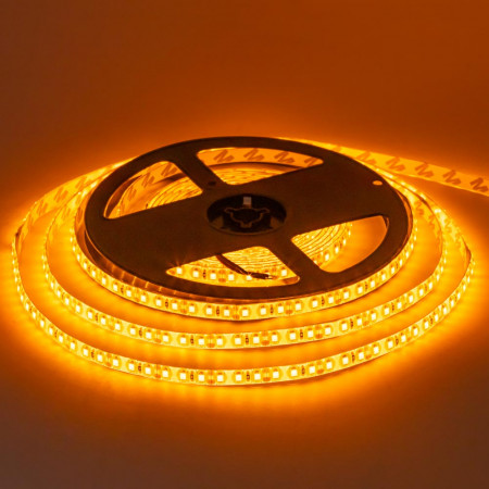 Led лента 12В желтая smd2835 120LED/m IP65, 1м