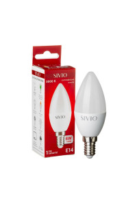 Led лампа Sivio 6Вт C37 теплая белая E14 3000K
