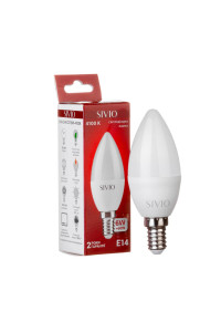 Led лампа Sivio 6Вт C37 нейтральная белая E14 4100K