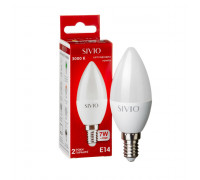 Led лампа Sivio 7Вт C37 теплая белая E14 3000K