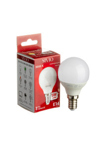 Led лампа Sivio 5Вт G45 теплая белая E14 3000K