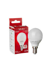 Led лампа Sivio 5Вт G45 нейтральная белая E14 4100K