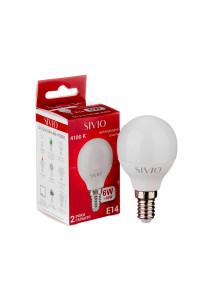 Led лампа Sivio 6Вт G45 нейтральная белая E14 4100K