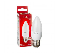 Led лампа Sivio 6Вт C37 теплая белая E27 3000K