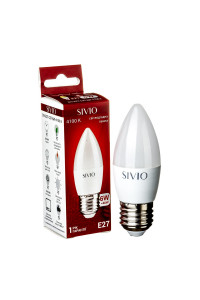 Led лампа Sivio 6Вт C37 нейтральная белая E27 4100K