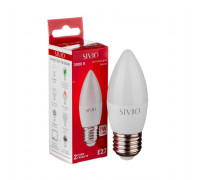 Led лампа Sivio 7Вт C37 теплая белая E27 3000K