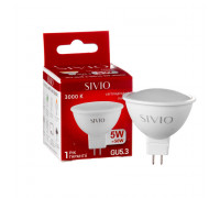 Led лампа Sivio 5Вт MR16 теплая белая GU5.3 3000K