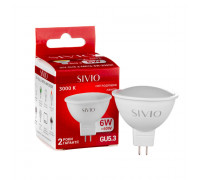 Led лампа Sivio 6Вт MR16 теплая белая GU5.3 3000K