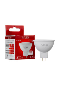 Led лампа Sivio 6Вт MR16 нейтральная белая GU5.3 4100K