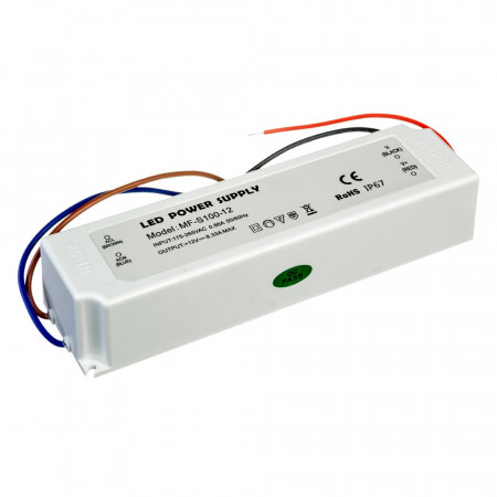 Led блок 12В SLIM PLASTIC/8.33A 100Bт IP 65