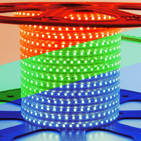 Led лента 220В rgb smd5050 10W/m 60LED/m IP65, 1м