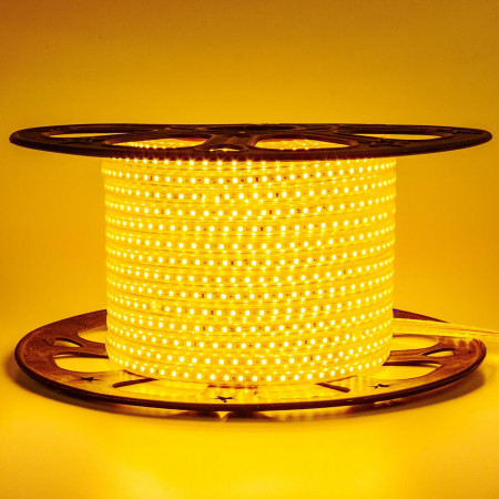 Led лента 220В желтая AVT smd2835 120LED/m 4W IP65 , 1м