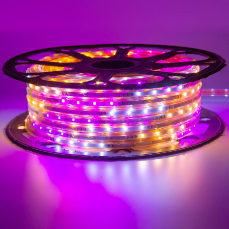 Мигающая Led лента Multi-Color 220В smd2835 48LED/m 6W IP65 , 1м