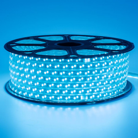 Led лента 220В синяя smd2835 120LED/m 12W IP65 , 1м
