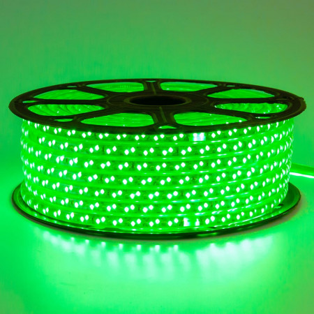 Led лента 220В зеленая smd2835 120LED/m 12W IP65 , 1м