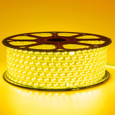 Led лента 220В желтая smd2835 120LED/m 12W IP65 , 1м