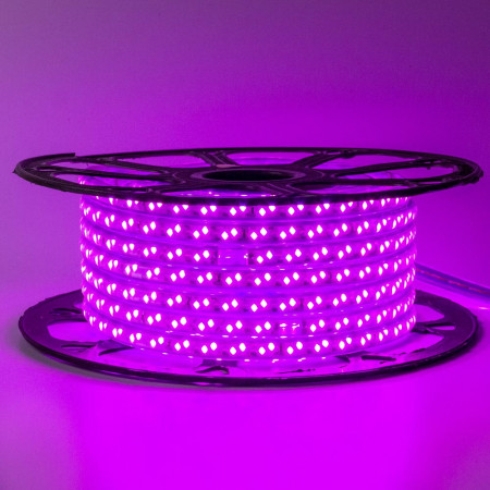Led лента 220В розовая smd2835 120LED/m 12W IP65 , 1м