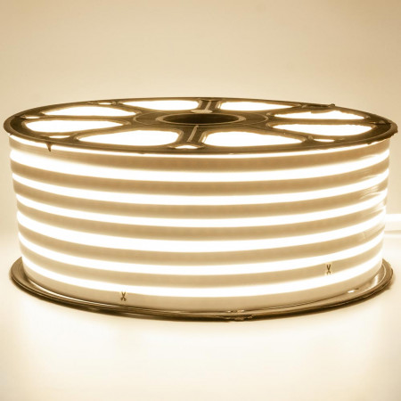 Led неон 220В белый теплый smd2835 120LED/m 12W IP65 , 1м