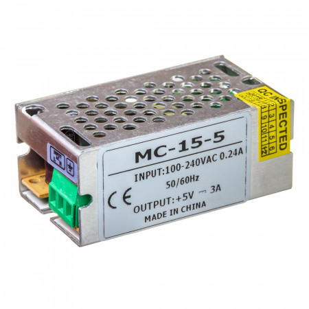 Led блок 5В MС/3A 15 Bт IP 20