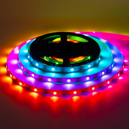 Led лента адресная AVT 5В smd5050 ws2812b 30LED/m IP20, 1м