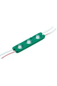 Модуль светодиодный зеленый 12в smd5730 3LED 1.5Вт герметичный