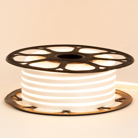 Неоновая лента светодиодная белая теплая 12V 6х12 AVT-smd2835 120LED/м 13Вт/м IP65