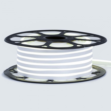 Led неон 12В нейтральный белый 8х16 пвх smd2835 120LED/m 6W IP65 , 1м
