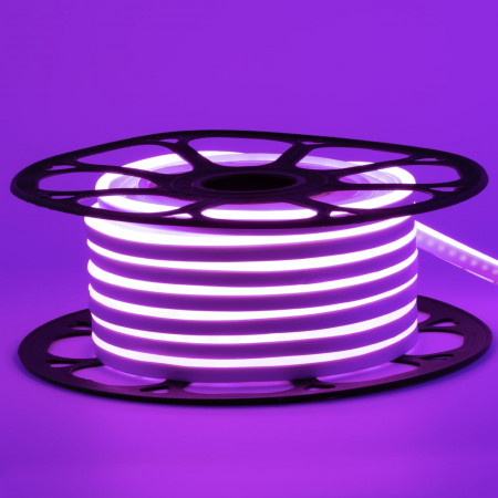 Led неон 12В фиолетовый 8х16 пвх smd2835 120LED/m 6W IP65 , 1м