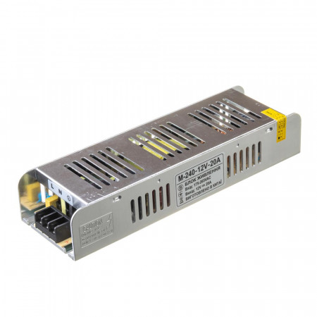 Led блок питания 12 V М/20 A 240 Bт IP 20