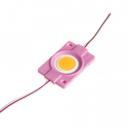 Модуль СОВ 12V розовый 1led 2.4Вт круг IP65