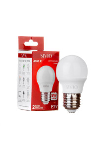 Led лампа Sivio 8Вт G45 нейтральная белая E27 4100K