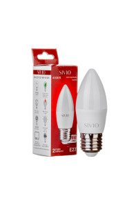 Led лампа Sivio 8Вт C37 нейтральная белая E27 4100K