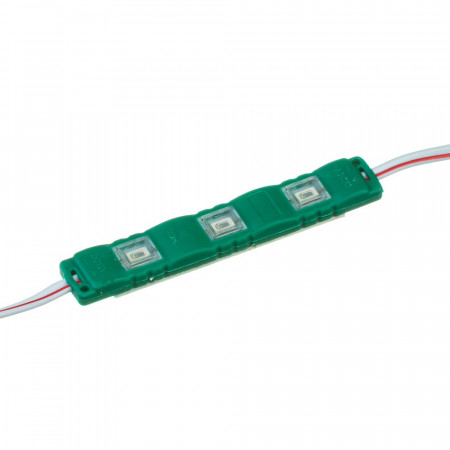 Модуль светодиодный зелёный 12в smd5730 3LED 1.5Вт герметичный
